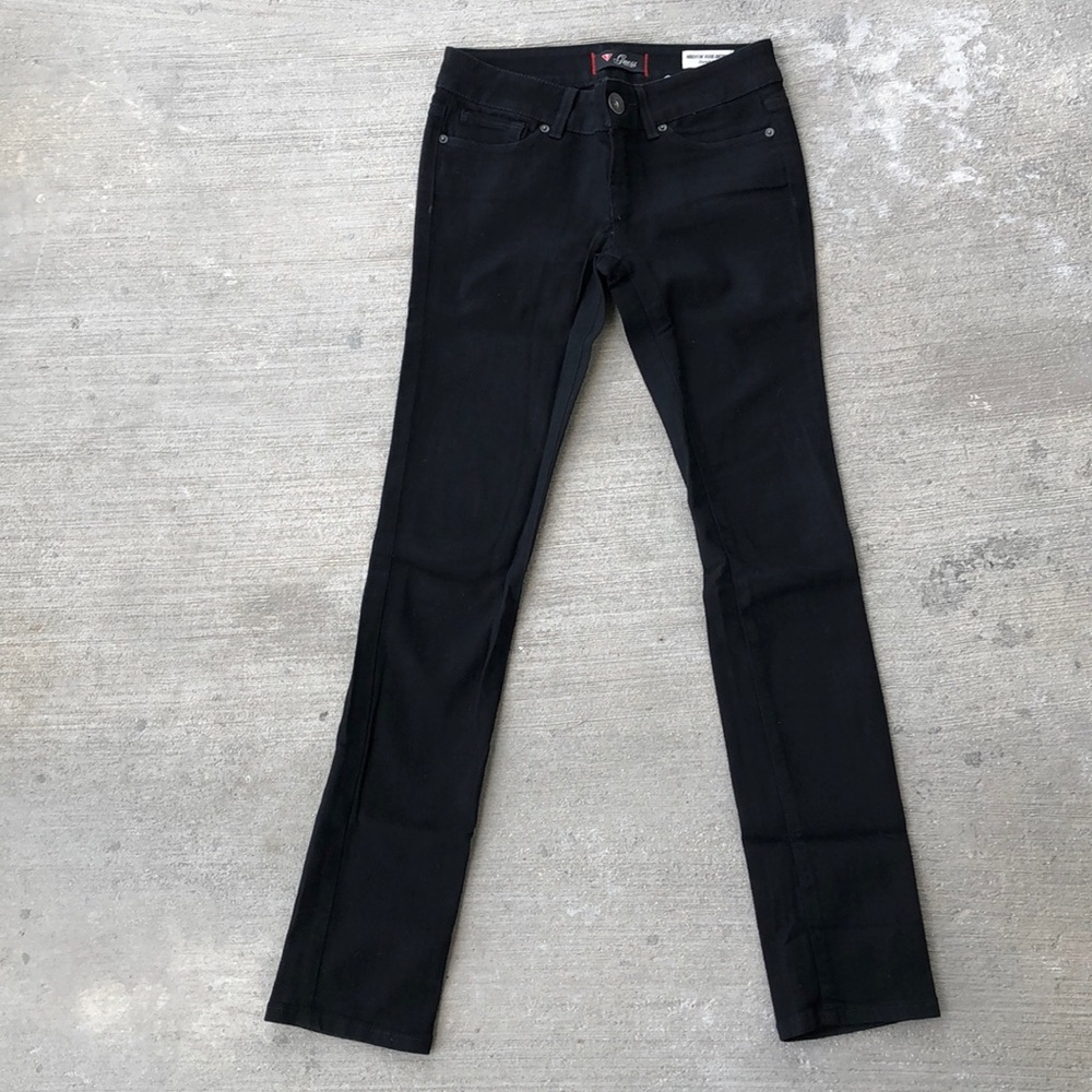 Guess medium rise black skinny jeans - Sarah fit